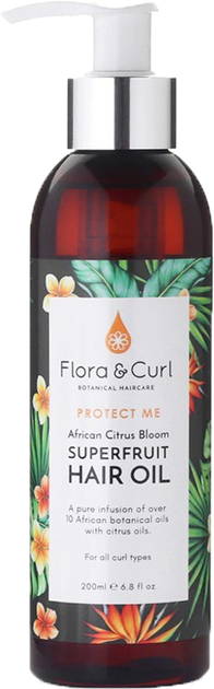 Olejek do włosów Flora & Curl Protect Me African Citrus Superfruit Hair Oil 200 ml (5060627510011) - obraz 1