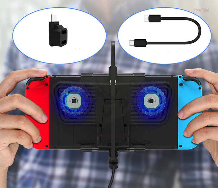 Охолоджувальна підставка з підсвічуванням JYS для Nintendo Switch/OLED - Фото 2 Охолоджувальна підставка з підсвічуванням JYS для Nintendo Switch/OLED - зображення 2