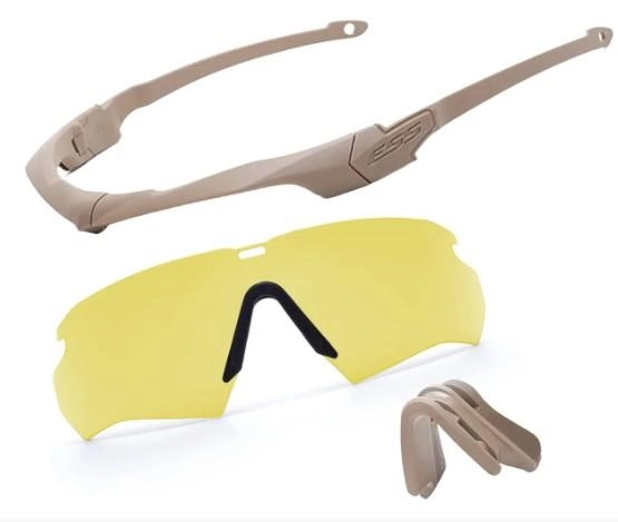 Балістичні окуляри ESS Crossbow Suppressor Terrain Tan w/Yellow One Kit - зображення 1