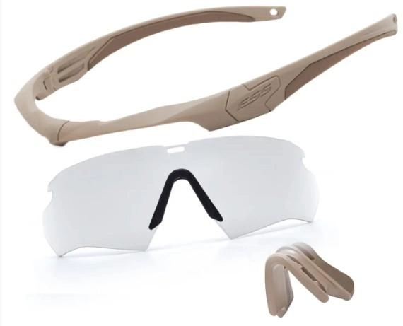 Балістичні окуляри ESS Crossbow Terrain Tan One Kit w/Clear - зображення 1