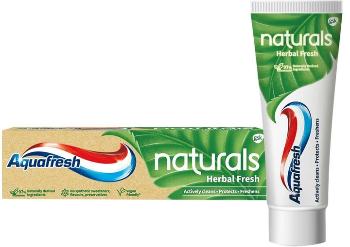 Pasta do zębów Aquafresh Naturals Herbal Fresh z fluorkiem 75 ml (5054563120267) - obraz 2