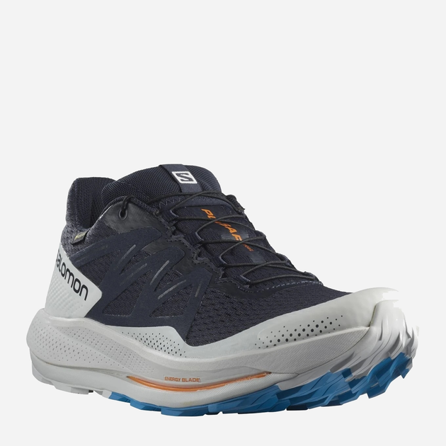 Чоловічі кросівки для бігу з Gore-Tex Salomon Pulsar Trail GTX 417499 46 (11.5US) 29.5 см Сірий/Темно-синій (195751099820) - зображення 2