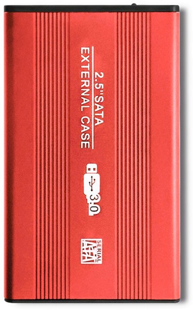 Kieszeń zewnętrzna Qoltec 51860 na 2,5'' HDD/SSD USB 3.0 Czerwona (5901878518602) - obraz 1