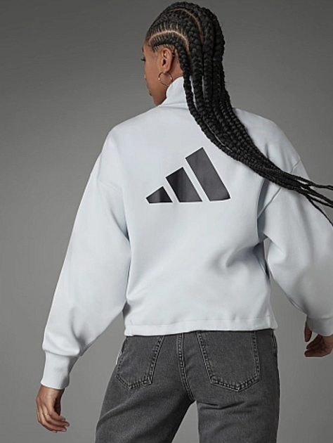 Bluza damska bez kaptura Adidas Future Icons Quarter-Zip HH9107 L Biała (4065417110489) - obraz 2