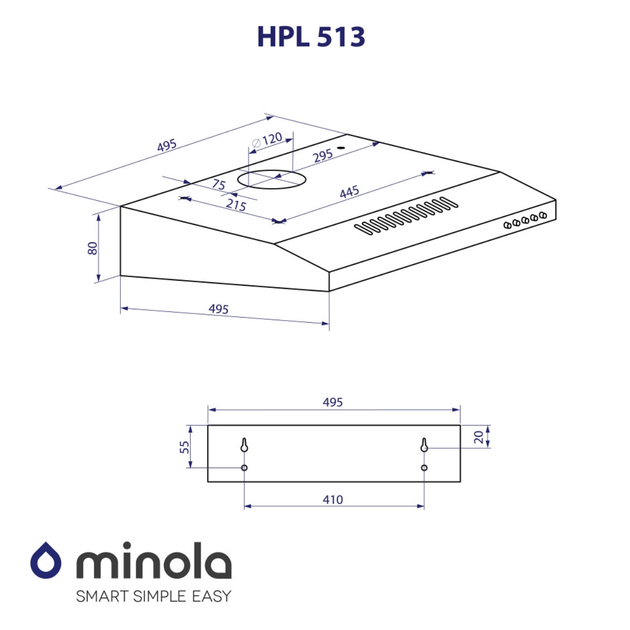 Вытяжка плоская Minola HPL 513 I - изображение 10