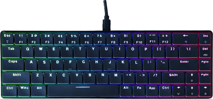 Klawiatura przewodowa Onikuma G29 RGB Red Switches USB Black (6972470561661) - obraz 1