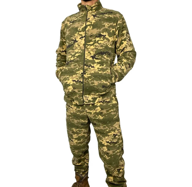 Тактический флисовый костюм Размер 52/54 Пиксель - изображение 1