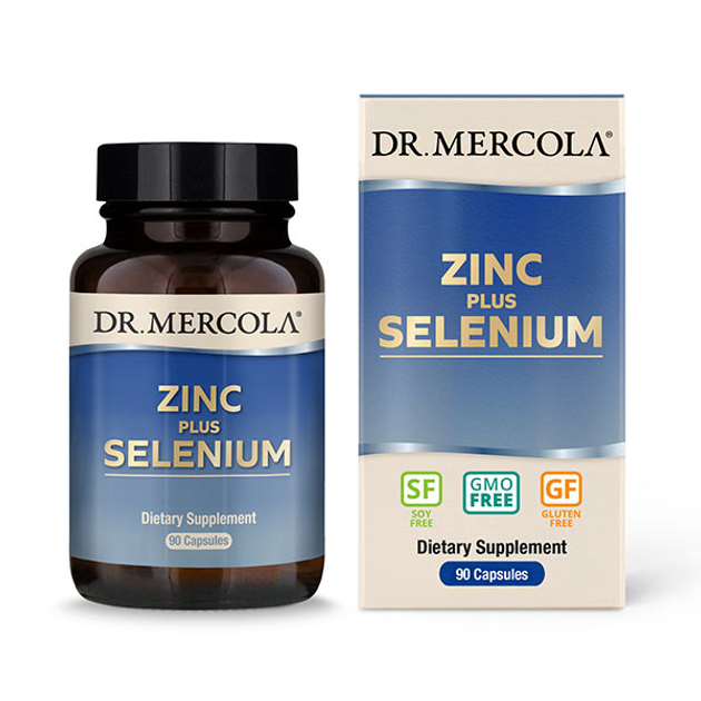 Цинк плюс селен, Zinc Plus Selenium, Dr. Mercola, 90 капсул (MCL-03152 ...