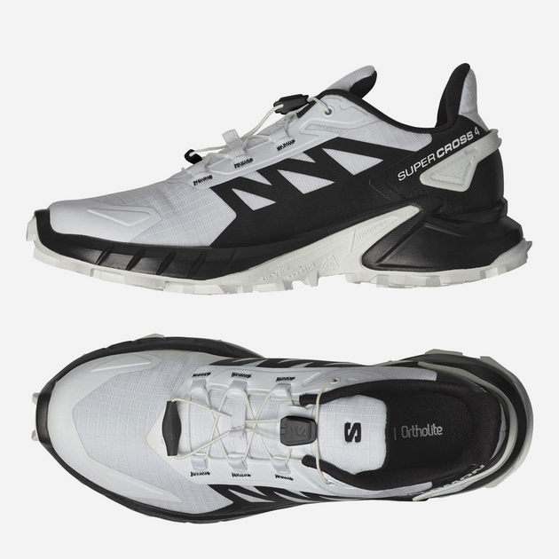 Buty do biegania damskie Salomon Supercross 4 417377 40 (8US) 25 cm Biały/Czarny (195751060127) - obraz 5