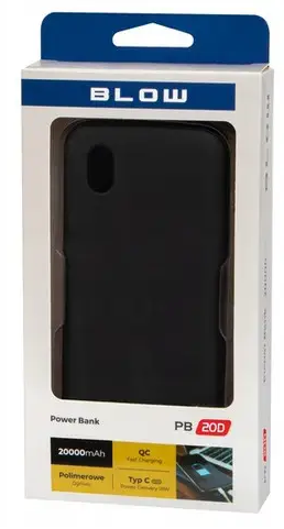 Повербанк Blow PB40A 20000mAh USB-C 2xUSB Чорний - Фото 5 Повербанк Blow PB40A 20000mAh USB-C 2xUSB Чорний - зображення 5