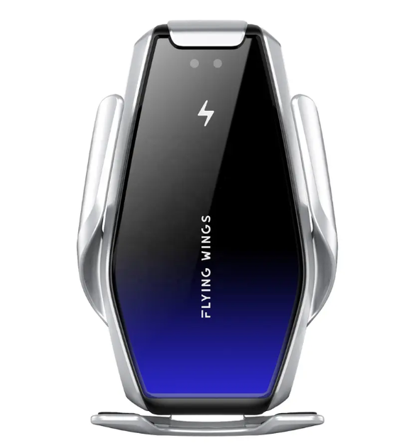Універсальний тримач для телефону з бездротовою зарядкою UNVRSL Smart Sensor Holder S7 сріблястий (YС1138) - Фото 1 Універсальний тримач для телефону з бездротовою зарядкою UNVRSL Smart Sensor Holder S7 сріблястий (YС1138) - зображення 1