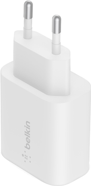 Мережевий зарядний пристрій Belkin 25W PD PPS, біле (WCA004VFBK) - зображення 1