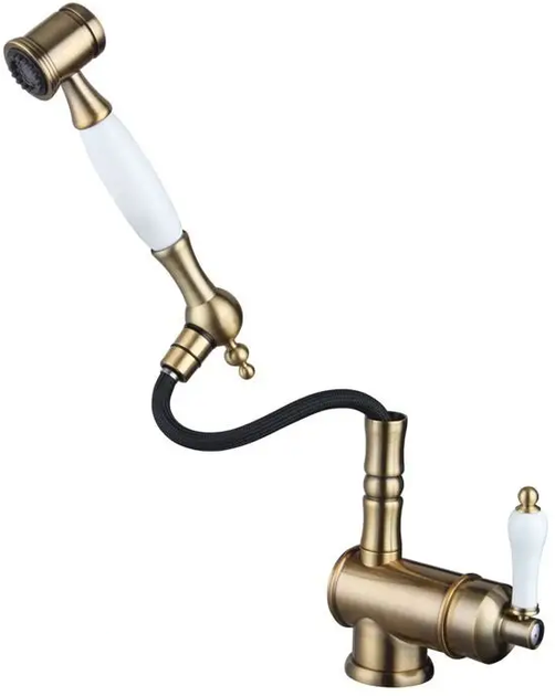 Кухонний змішувач Fabiano FKM 67P SS Antique Brass 8232.403.0754 - зображення 2