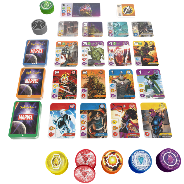 Настільна гра Asmodee Розкіш Marvel (Splendor Marvel) - Фото 4 Настільна гра Asmodee Розкіш Marvel (Splendor Marvel) - зображення 4