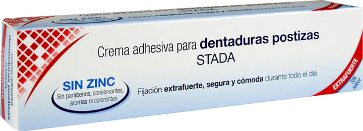 Крем Stada Care Crema Adhesiva Extrafuerte Sin Sabor для фіксації зубних протезів 40 г (8470001725295) - зображення 1