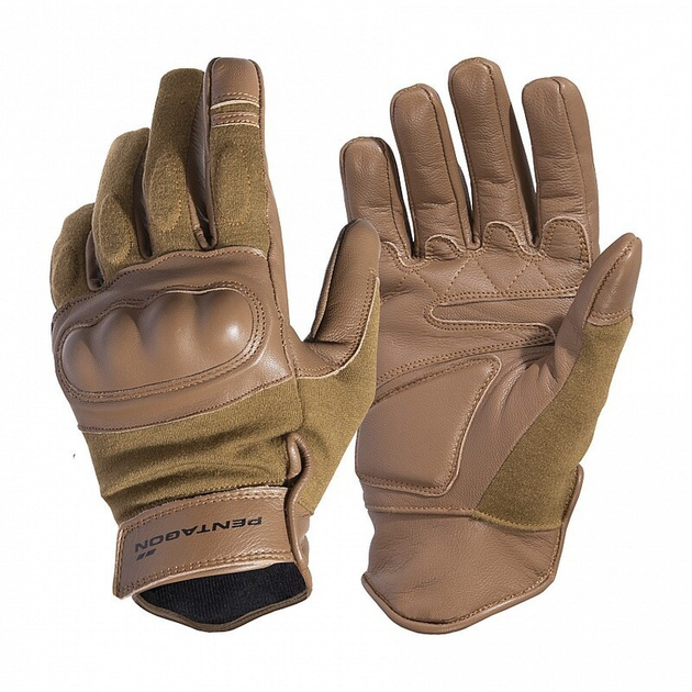 Тактичні рукавички стійкі до полум'я Pentagon Storm Gloves P20021 Medium, Койот (Coyote) - зображення 1