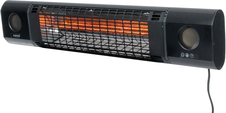Інфрачервоний обігрівач Sunred SOUND-2000W Heater, Sun and Sound Ultra Wall, Power 2000 W Black (8718801857212) - зображення 2