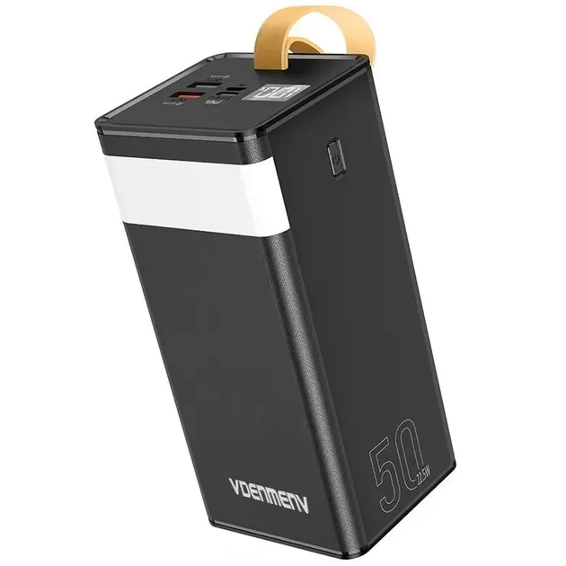 Повербанк 50000mAh с фонарем DENMEN DP25 |2USB, 2.1A| Черный – фото ...