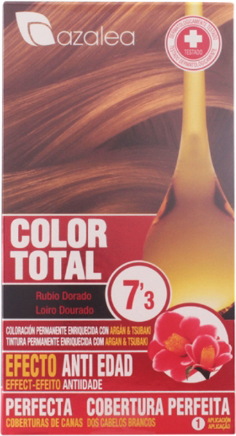 Farba kremowa z utleniaczem do włosów Azalea Color Total 7.3 Golden Blond Hair 100 ml (8420282037600) - obraz 1