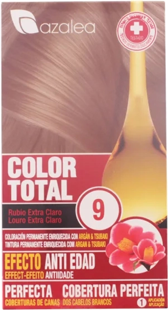Крем-фарба для волосся з окислювачем Azalea Color Total 9 Extra Light Blond Hair 100 мл (8420282037662) - зображення 1