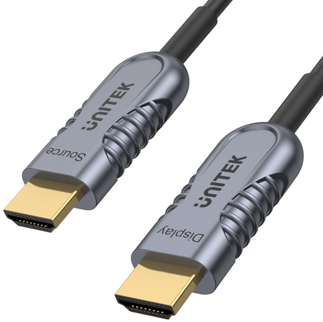 Кабель Unitek HDMI - HDMI 2.1 AOC 8K 120 Hz 10 м (C11028DGY) - зображення 1