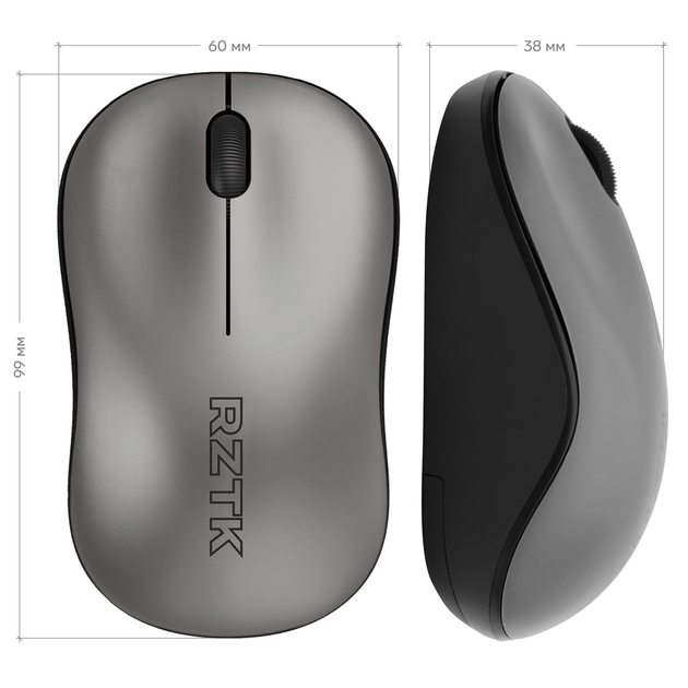Миша RZTK Mouse Lite Wireless Grey - зображення 10