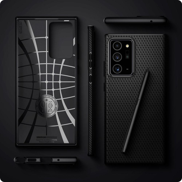Чохол Spigen Liquid Air для Samsung Galaxy Note 20 Ultra Matte Black (ACS01392) - зображення 6