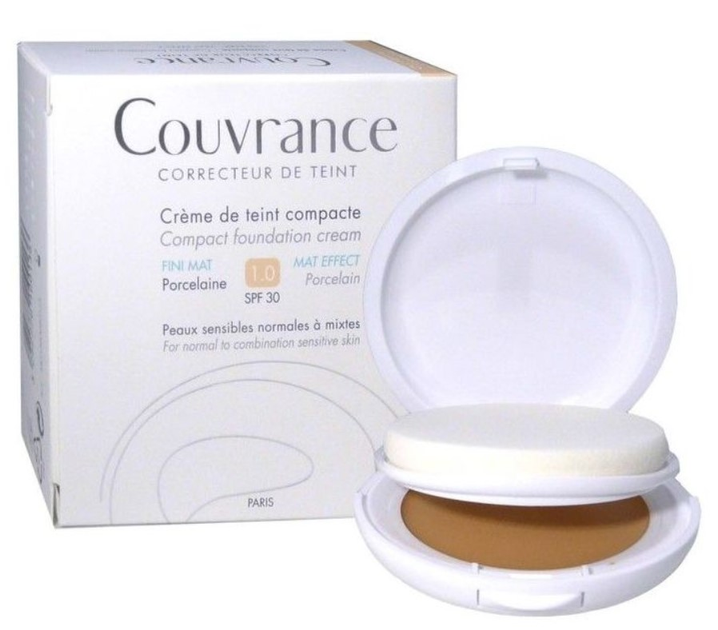 Kremowy puder Compact Face Cream Avene Couvrance 1.0 SPF30 Normal Combination Skin 10 ml (3282770100136) - obraz 1