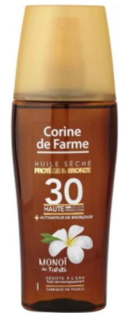 Olej suchy do opalania Corine De Farme Dry Oil Spray SPF30 150 ml (3468080007062) - obraz 1