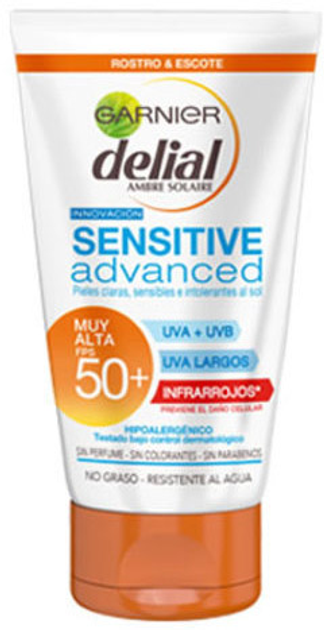 Сонцезахисне молочко Garnier Delial Sensitive Protective Milk SPF50 200 мл (3600541271692) - зображення 1