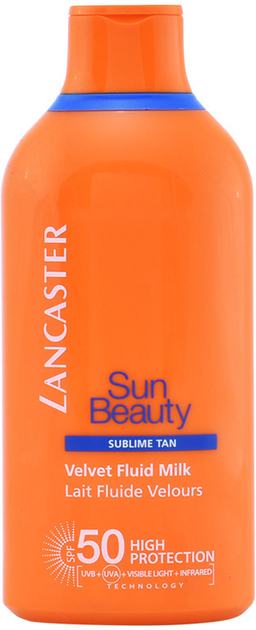 Mleczko przeciwsłoneczne Lancaster Sun Beauty Velvet Tanning Fluid Milk SPF50 400 ml Face And Body (3614223974429) - obraz 1