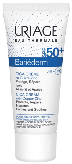Krem przeciwsłoneczny Uriage Bariederm Cica-Cream SPF50+ 40 ml (3661434006548) - obraz 1