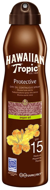 Olej przeciwsłonieczna Hawaiian Tropic Dry Argan Oil SPF15 177 ml (5099821001933) - obraz 1
