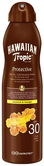 Сонцезахисна олія Hawaiian Tropic Coconut y Mango Aceite SPF30 180 мл Spray (5099821002282) - зображення 1