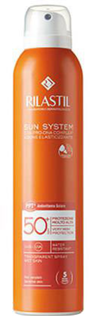 Сонцезахисний спрей для тіла Rilastil Sun System Transparent Spray SPF50+ 200 мл (8050444850404) - зображення 1