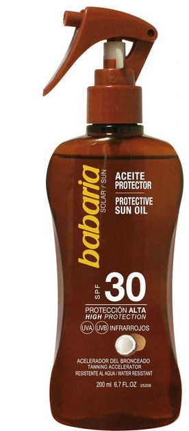 Сонцезахисна олія Babaria Sun Protective Sun Oil SPF30 Spray 200 мл Set 2 Pieces (8410412520089) - зображення 1