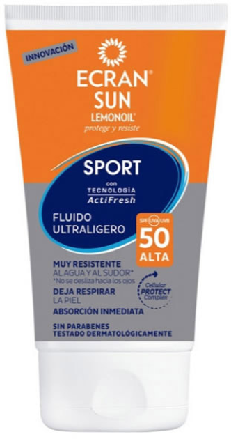 Сонцезахисний крем Ecran Sun Lemonoil Sport Ultralight Fluid SPF50 40 мл (8411135483255) - зображення 1