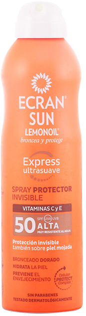 Przeciwsłoneczny spray Ecran Sun Lemonoil Protect Invisible Spray SPF50 250 ml (8411135486041) - obraz 1