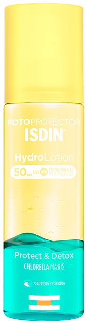 Сонцезахисний спрей Isdin Fotopotector Hydrolotion Protect & Detox SPF50 200 мл (8429420192232) - зображення 1