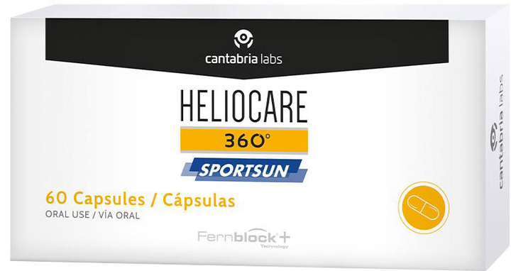 Suplement diety Heliocare 360 SportSun 60 kapsułek (843657474362046) - obraz 1