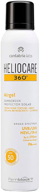 Przeciwsłoneczna pianka do twarzy i ciała Heliocare 360 Airgel SPF50 Body 200 ml (8470001702852) - obraz 1