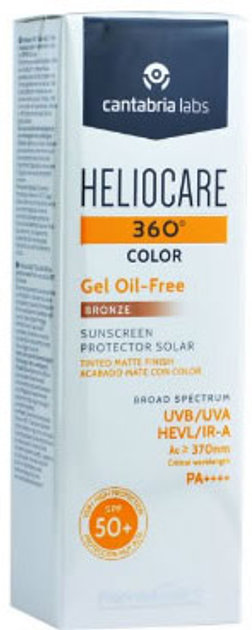 Żel przeciwsłoneczny Heliocare 360Be Colour gel Oil-Free SPF50 Bronze 50 ml (8470001873583) - obraz 1