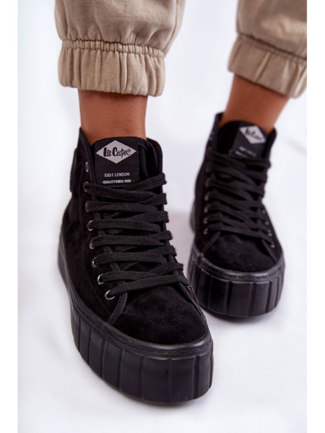 Жіночі кеди високі Lee Cooper LCJ-22-31-1432L 37 Чорні (5904292123957) - зображення 5