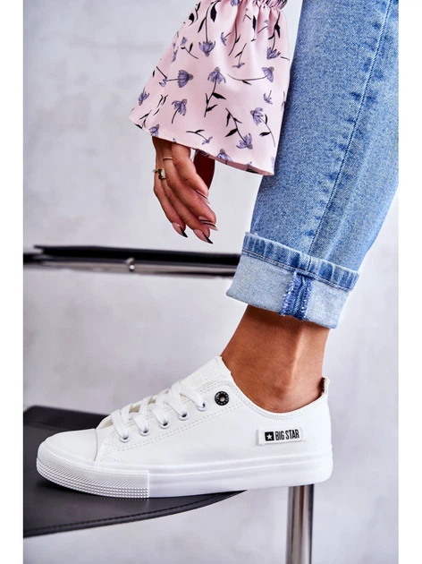 Жіночі кеди низькі Big Star KK274010 40 Білі (5900714532208) - зображення 4
