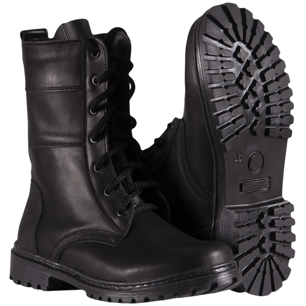 Берці польові зносостійкі черевики для силових структур KOMBAT 39 Чорний (SK-N10r39S) - зображення 1