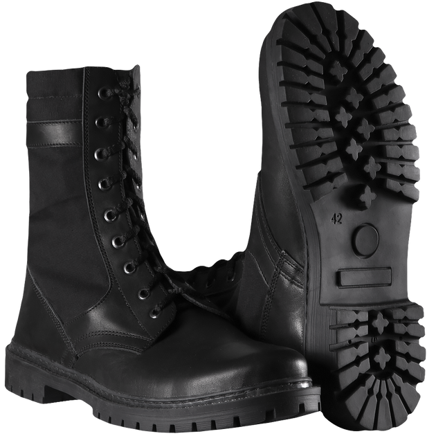 Берці польові зносостійкі черевики для силових структур KOMBAT 41 Чорний (SK-N377(41)S) - зображення 1