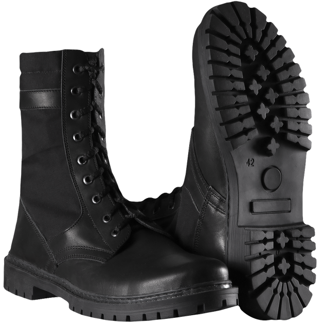Берці польові зносостійкі черевики для силових структур KOMBAT 45 Чорний (SK-N377(45)S) - зображення 1