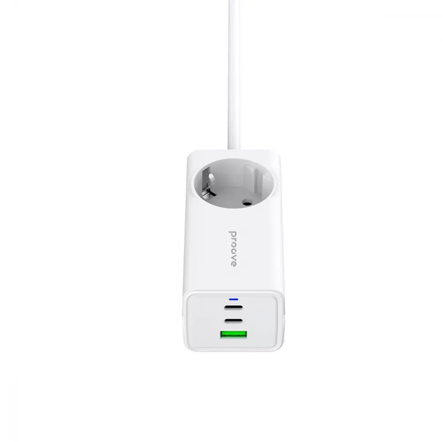Мережевий фільтр Proove Power Strip PD-02 65W 2Type-C / 1USB white - зображення 5