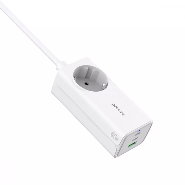 Мережевий фільтр Proove Power Strip PD-02 65W 2Type-C / 1USB white - зображення 9