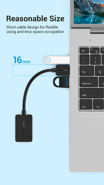 Звуковая карта Vention USB - 2x 3.5мм minijack с поддержкой микрофона 16 бит/48 кГц TRS Наружный Адаптер Стерео AUX 3-пиновый Черный CDYB0 - изображение 12